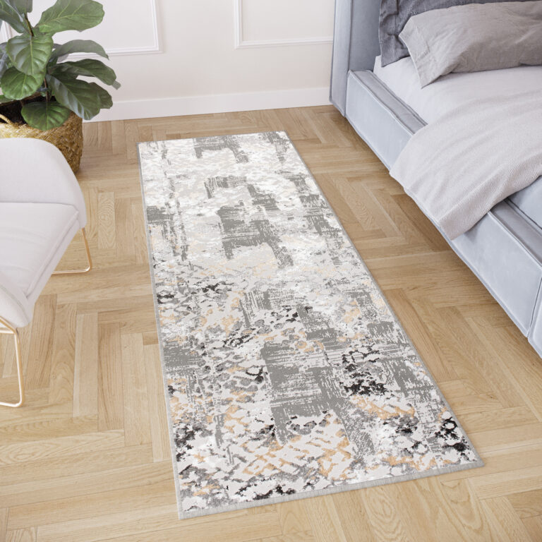 Tapis de couloir Crystal Gris Foncé Rétro