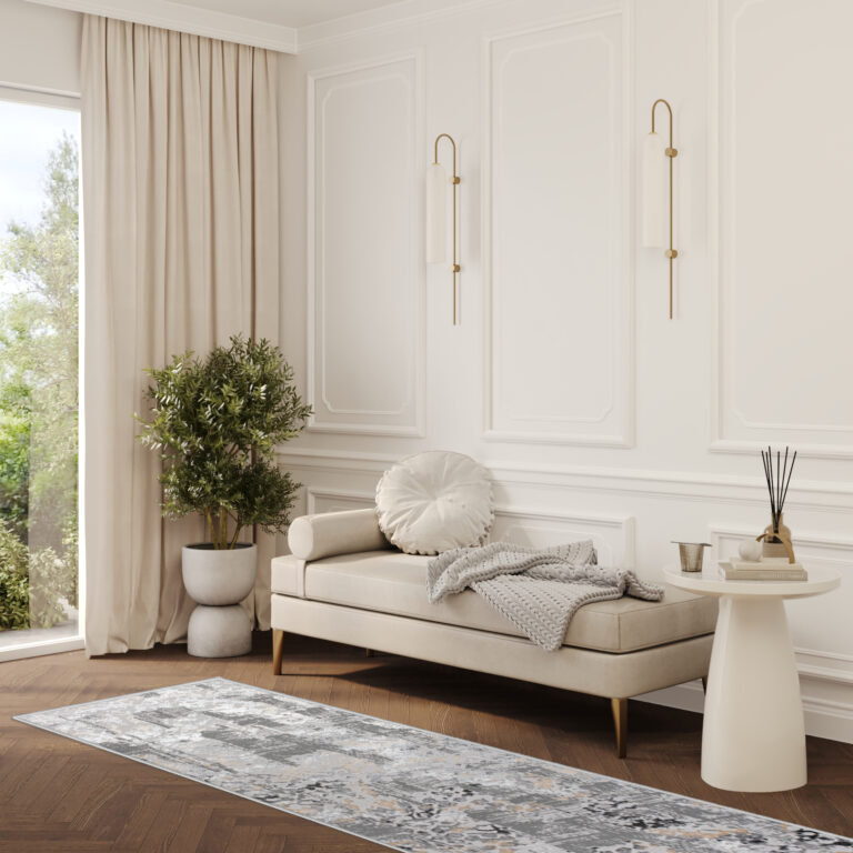 Tapis de couloir Crystal Gris Foncé Rétro