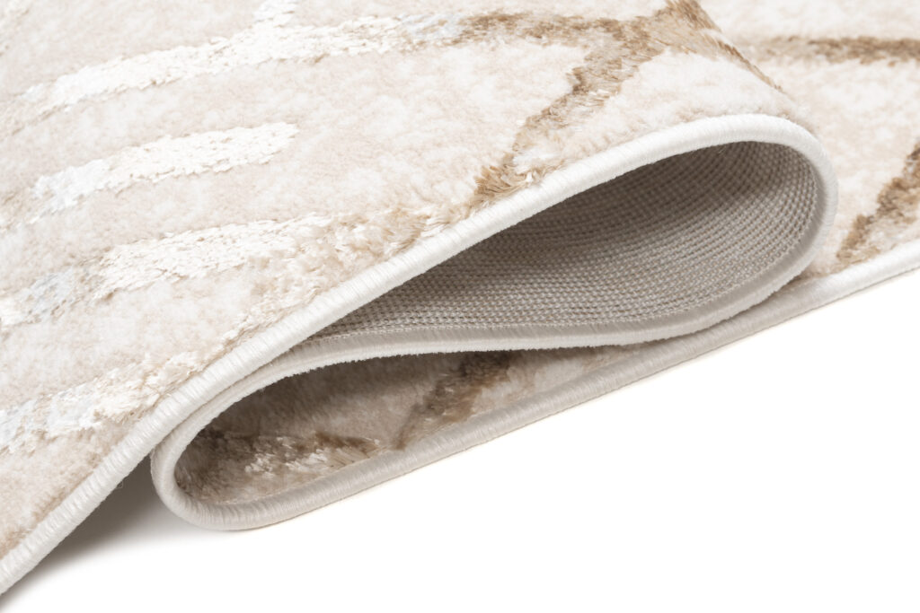 Tapis de couloir Crystal Beige Marron à Losanges