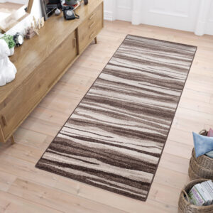 Tapis de couloir Sari Marron Rayures