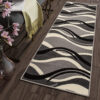 Tapis de couloir Dream Gris Foncé Crème Ondes