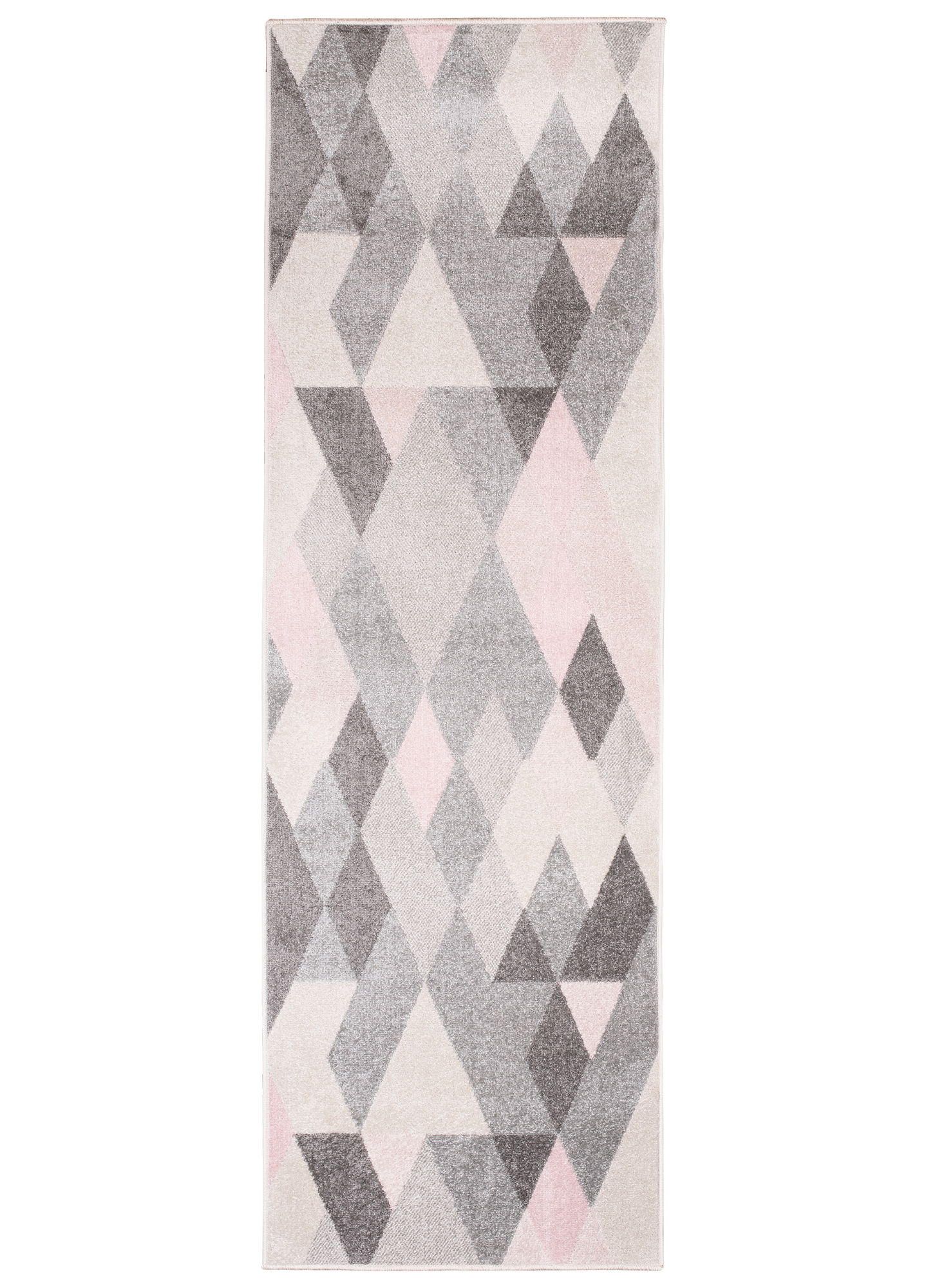 Tapis de couloir Lazur Gris Rose Triangles