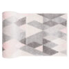 Tapis de couloir Lazur Gris Rose Triangles