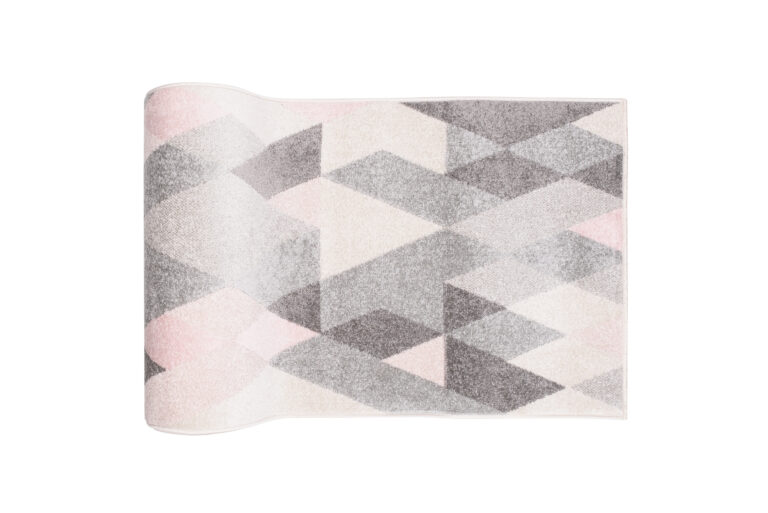 Tapis de couloir Lazur Gris Rose Triangles