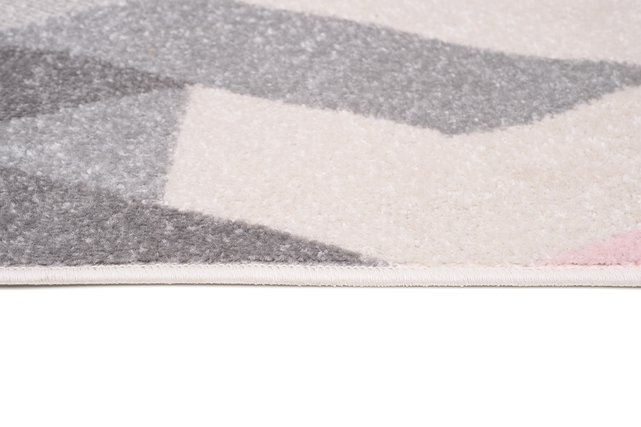 Tapis de couloir Lazur Gris Rose Triangles