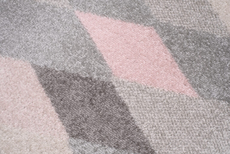 Tapis de couloir Lazur Gris Rose Triangles
