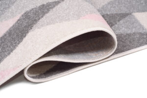 Tapis de couloir Lazur Gris Rose Triangles