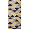 Tapis de couloir Lazur Gris Jaune Triangles