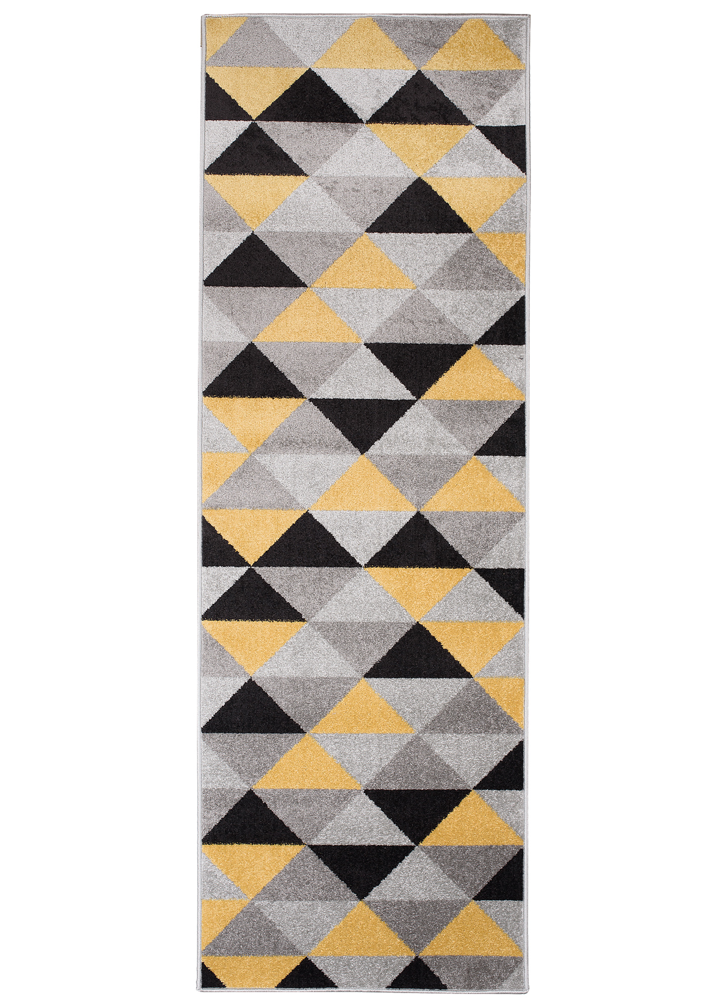 Tapis de couloir Lazur Gris Jaune Triangles