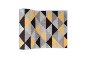 Tapis de couloir Lazur Gris Jaune Triangles