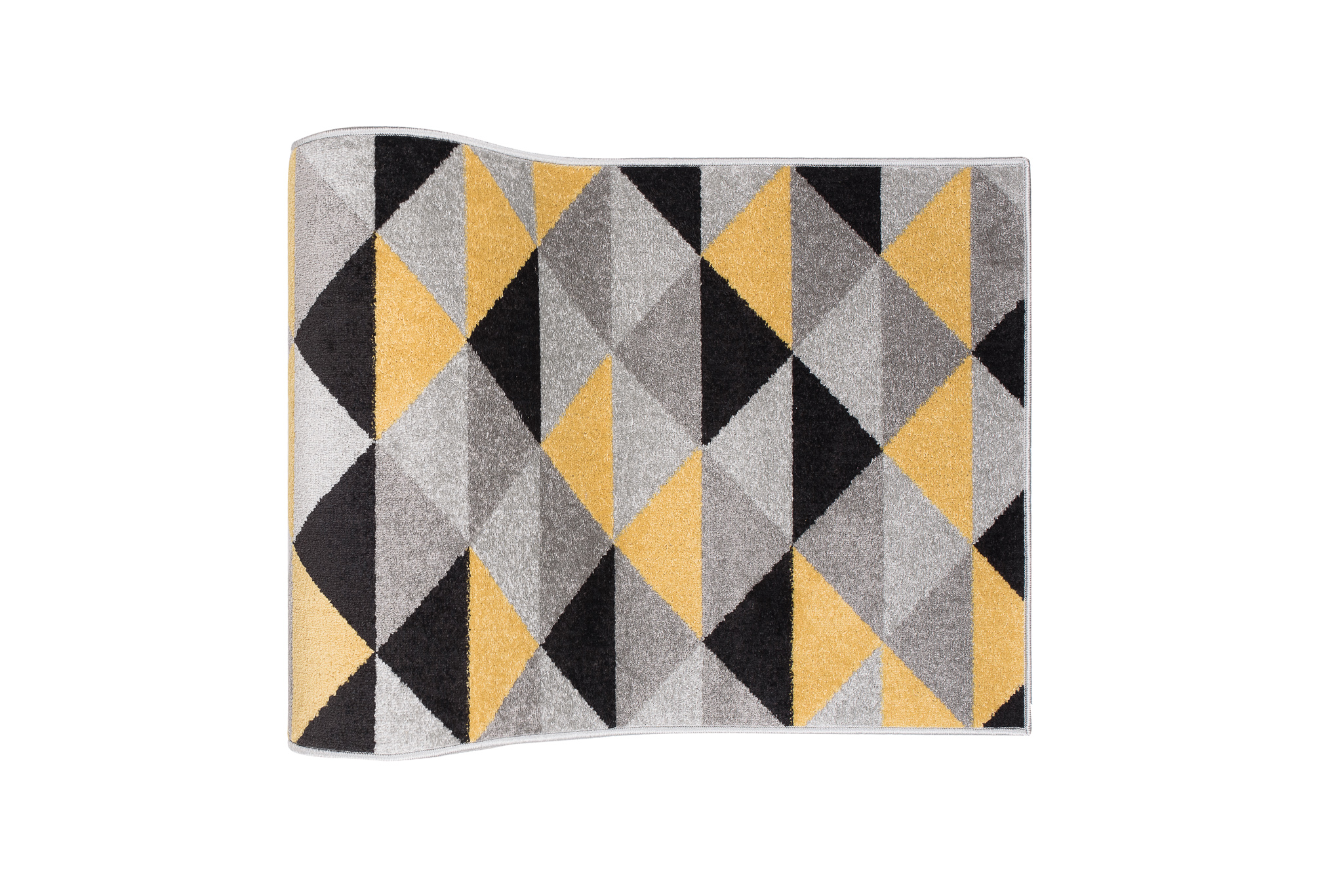 Tapis de couloir Lazur Gris Jaune Triangles
