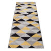 Tapis de couloir Lazur Gris Jaune Triangles
