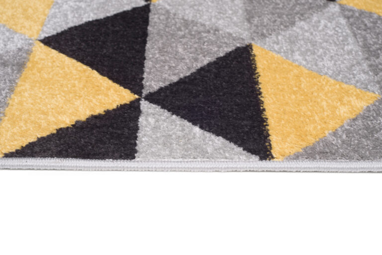 Tapis de couloir Lazur Gris Jaune Triangles