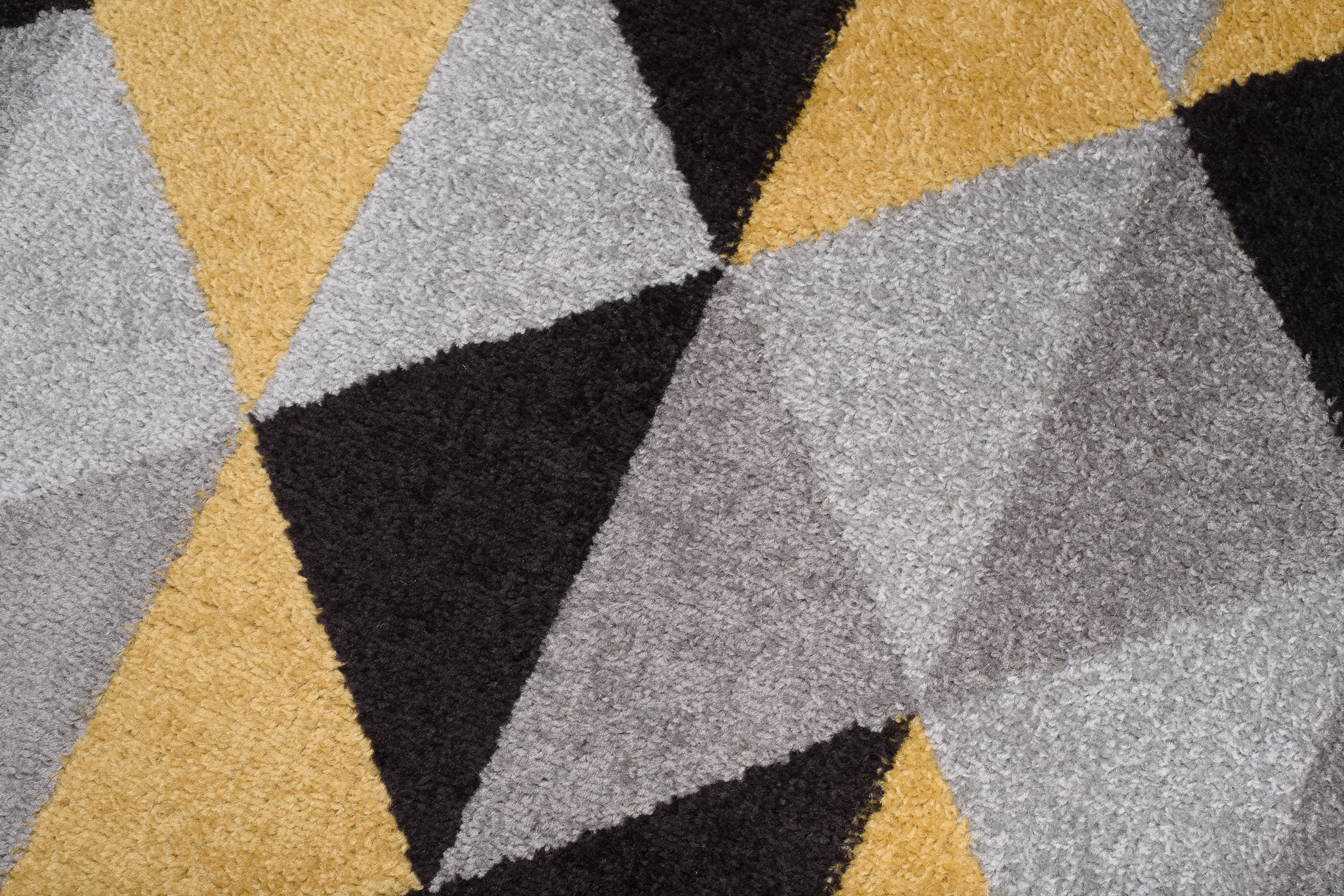 Tapis de couloir Lazur Gris Jaune Triangles