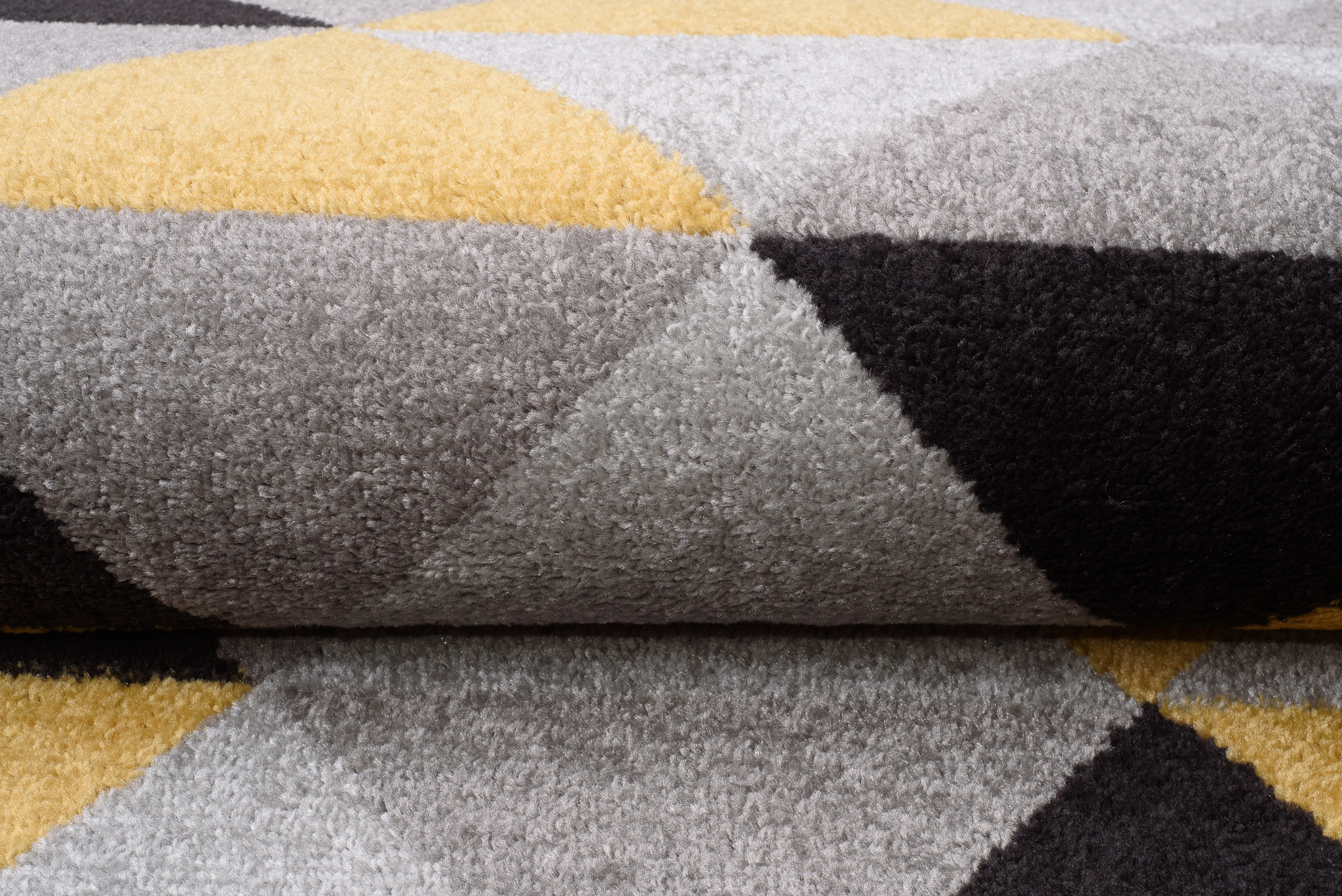 Tapis de couloir Lazur Gris Jaune Triangles