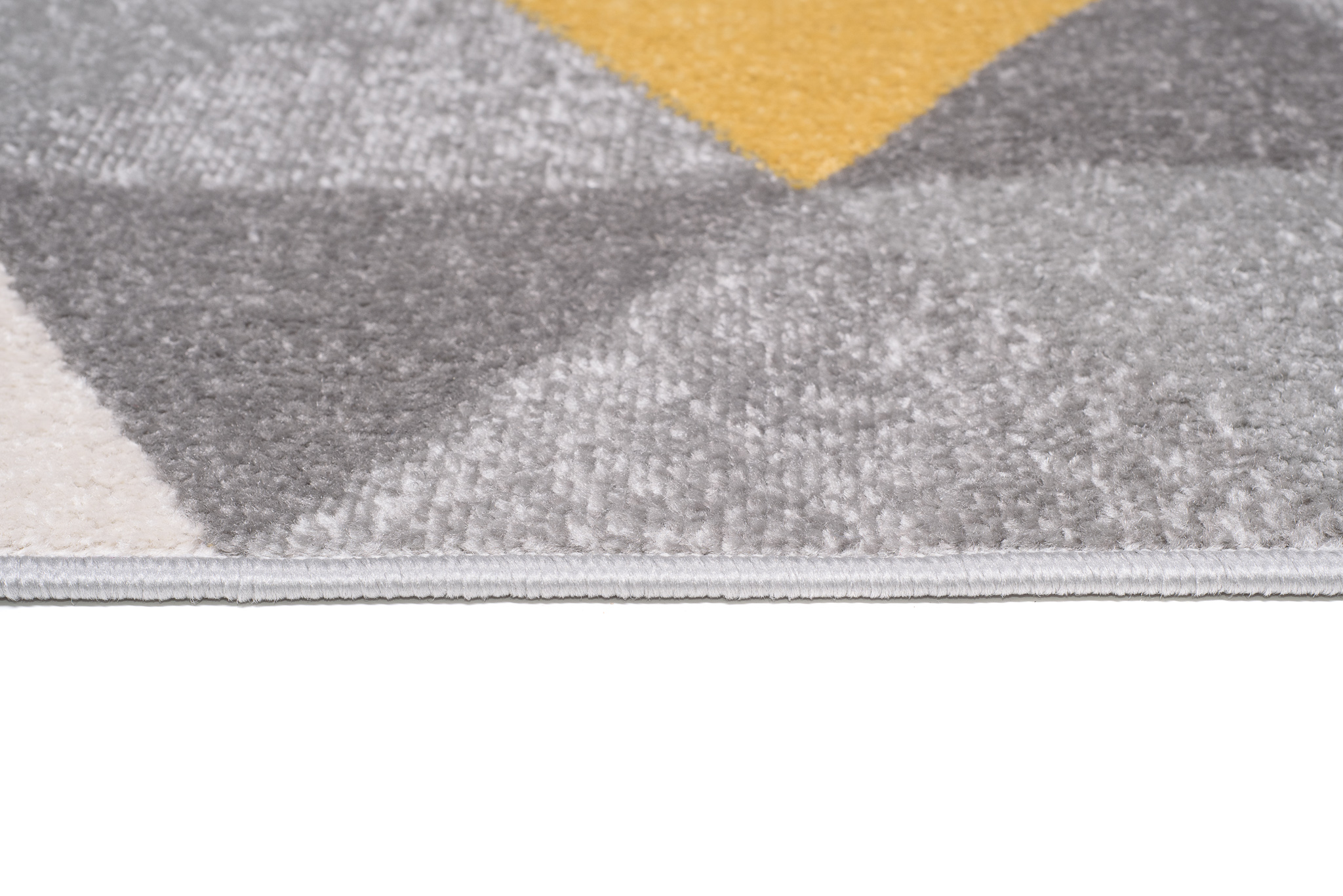 Tapis de couloir Lazur Gris Jaune Turquoise Triangles