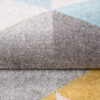 Tapis de couloir Lazur Gris Jaune Turquoise Triangles