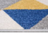 Tapis de couloir Lazur Gris Jaune Bleu Triangles