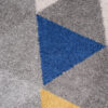 Tapis de couloir Lazur Gris Jaune Bleu Triangles