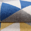 Tapis de couloir Lazur Gris Jaune Bleu Triangles