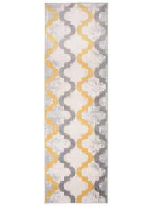 Tapis de couloir Lazur Gris Jaune Treillis