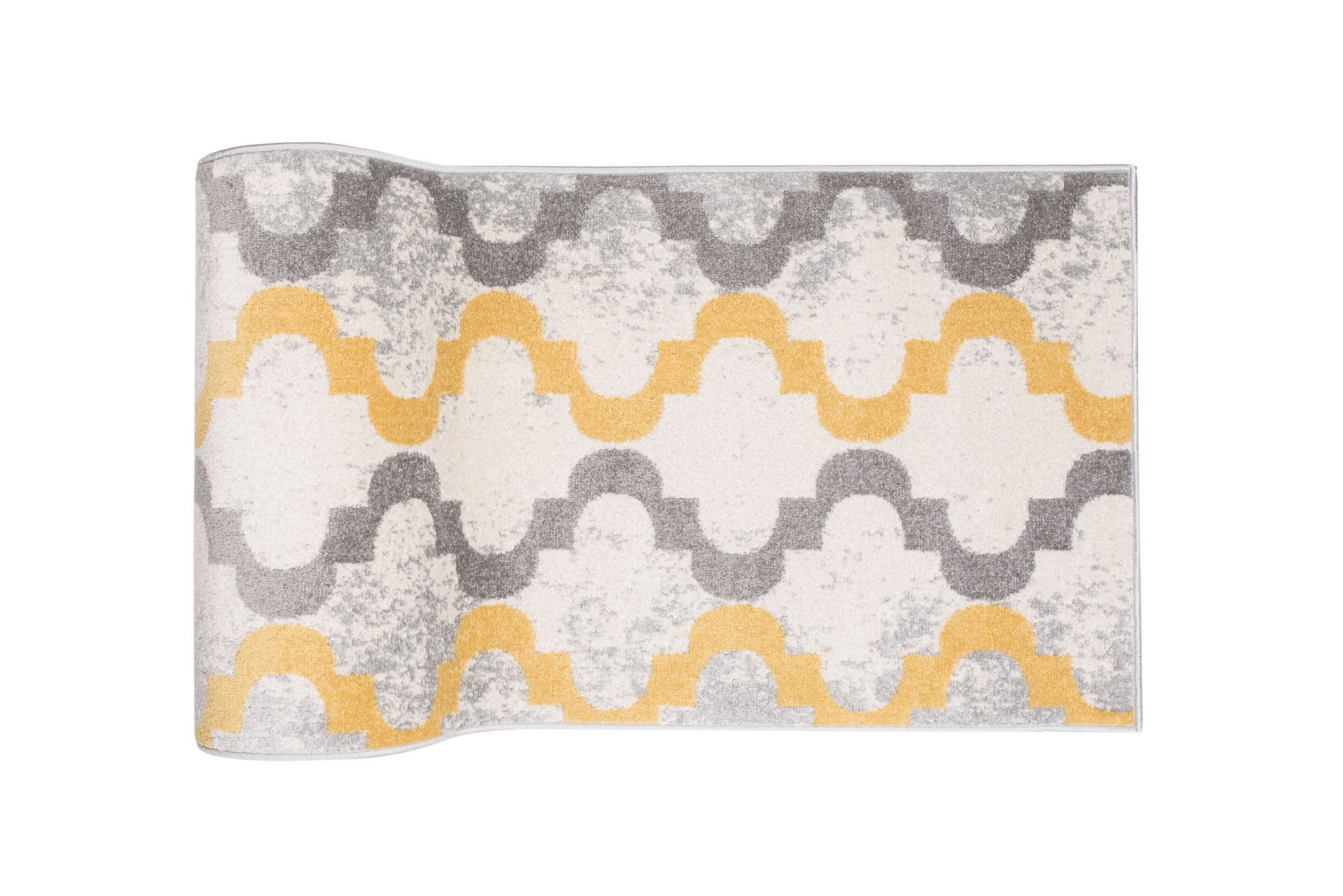 Tapis de couloir Lazur Gris Jaune Treillis