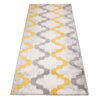 Tapis de couloir Lazur Gris Jaune Treillis