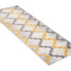 Tapis de couloir Lazur Gris Jaune Treillis