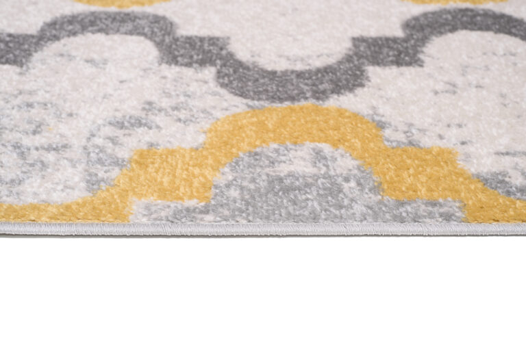 Tapis de couloir Lazur Gris Jaune Treillis