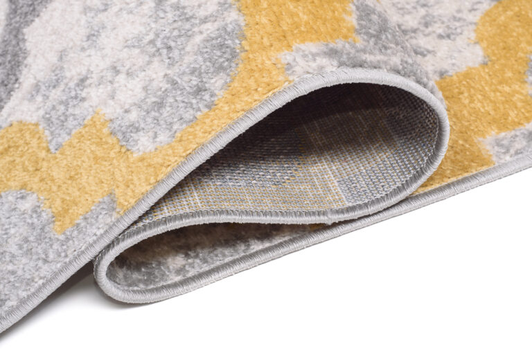 Tapis de couloir Lazur Gris Jaune Treillis