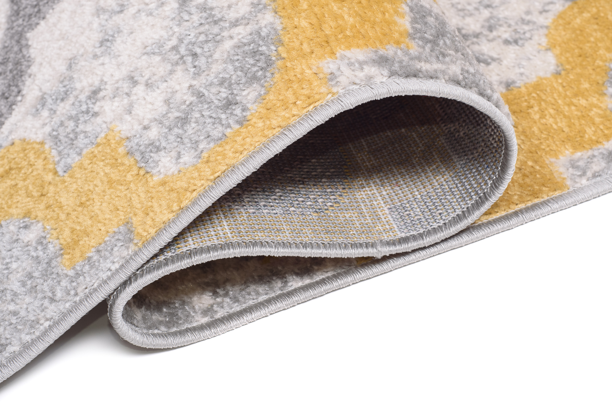 Tapis de couloir Lazur Gris Jaune Treillis