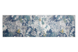 Tapis de couloir Lazur Bleu Marine Feuilles