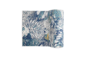 Tapis de couloir Lazur Bleu Marine Feuilles