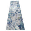 Tapis de couloir Lazur Bleu Marine Feuilles