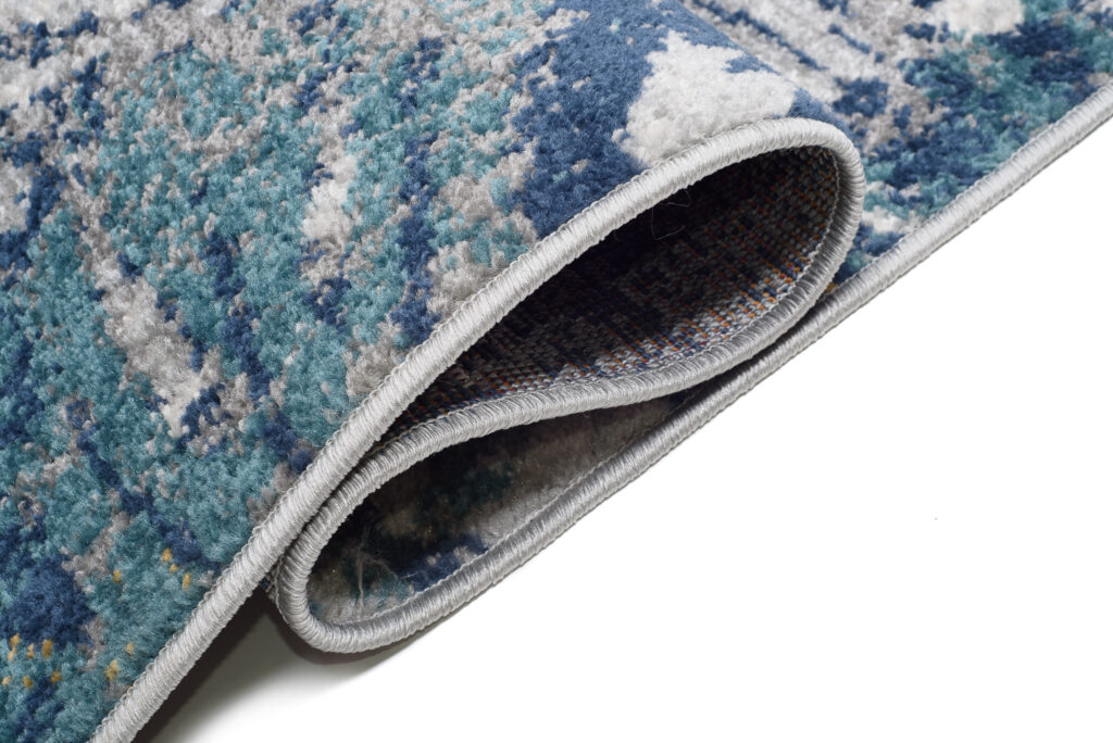 Tapis de couloir Lazur Bleu Marine Feuilles