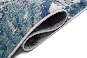 Tapis de couloir Lazur Bleu Marine Feuilles
