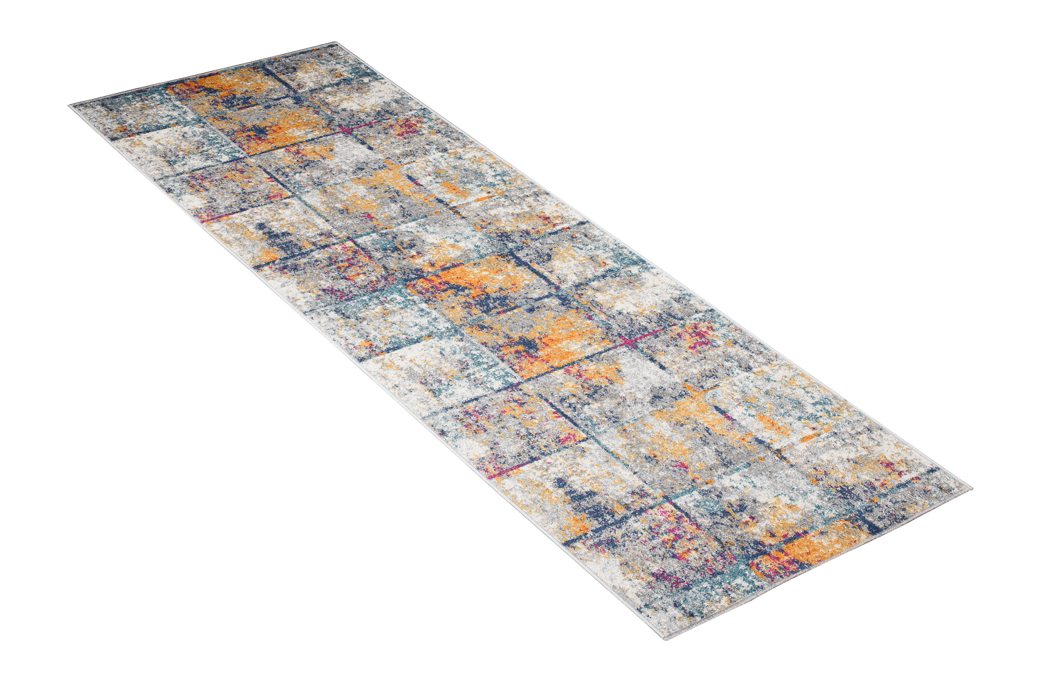 Tapis de couloir Lazur Multicolore Carrés