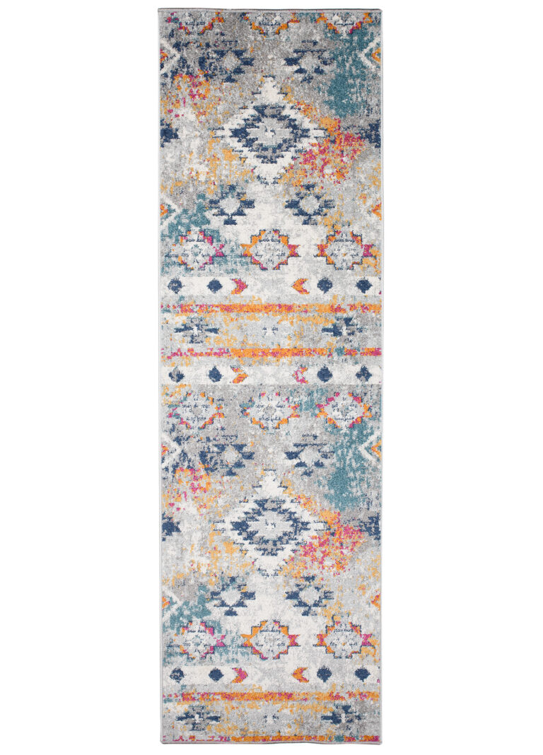 Tapis de couloir Lazur Gris Multicolore Boho