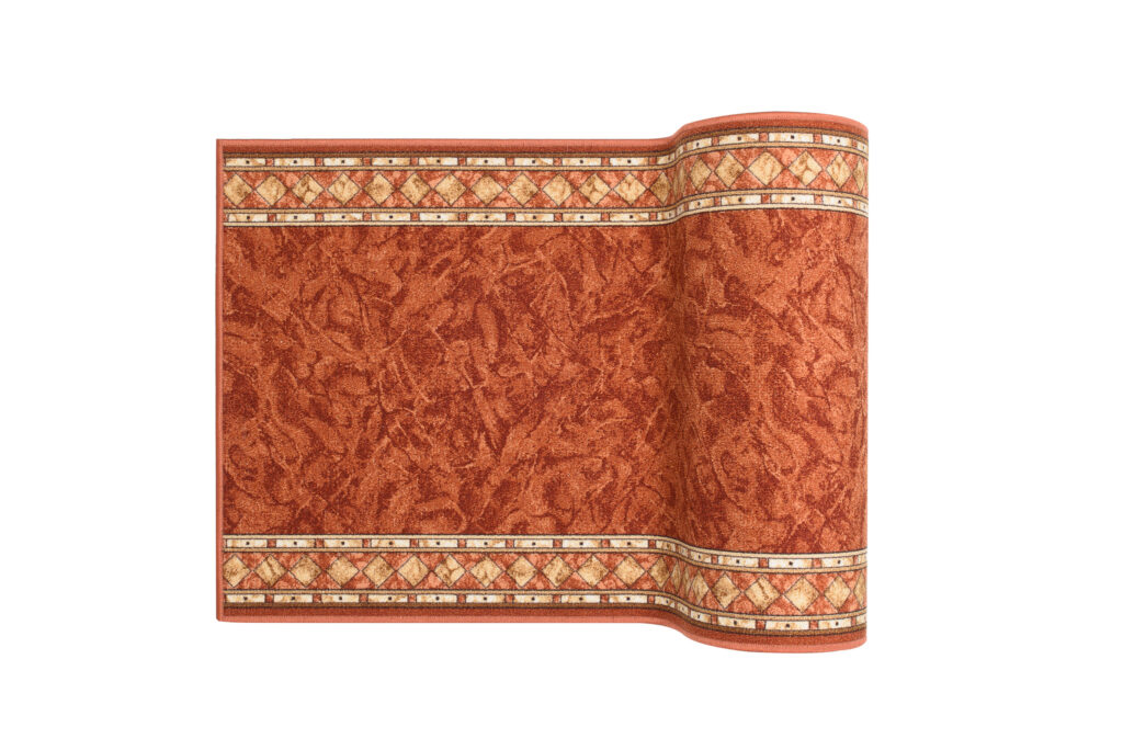 Tapis de couloir Antidérapant Terre Cuite Ornements