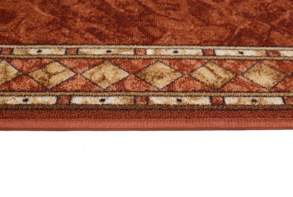 Tapis de couloir Antidérapant Terre Cuite Ornements