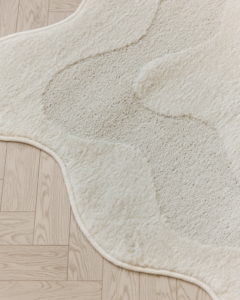 Tapis Terra Crème Vague Forme Irrégulière