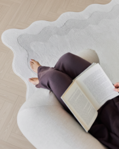 Tapis Terra Crème Vague Forme Irrégulière