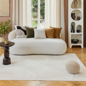 Tapis Terra Crème Feuilles de Palmier