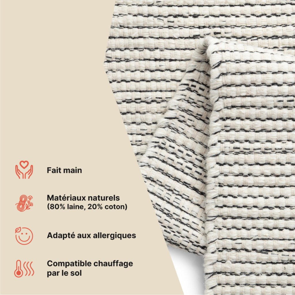 Tapis Laine Loni Beige