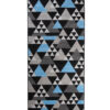 Tapis de Couloir Maya Gris Bleu Géométrique à Triangles