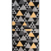 Tapis de Couloir Maya Gris Jaune Géométrique à Triangles