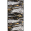 Tapis de Couloir Maya Gris Noir Jaune Abstrait
