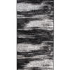 Tapis de Couloir Maya Gris Noir Abstrait