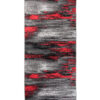 Tapis de Couloir Maya Gris Noir Rouge Abstrait