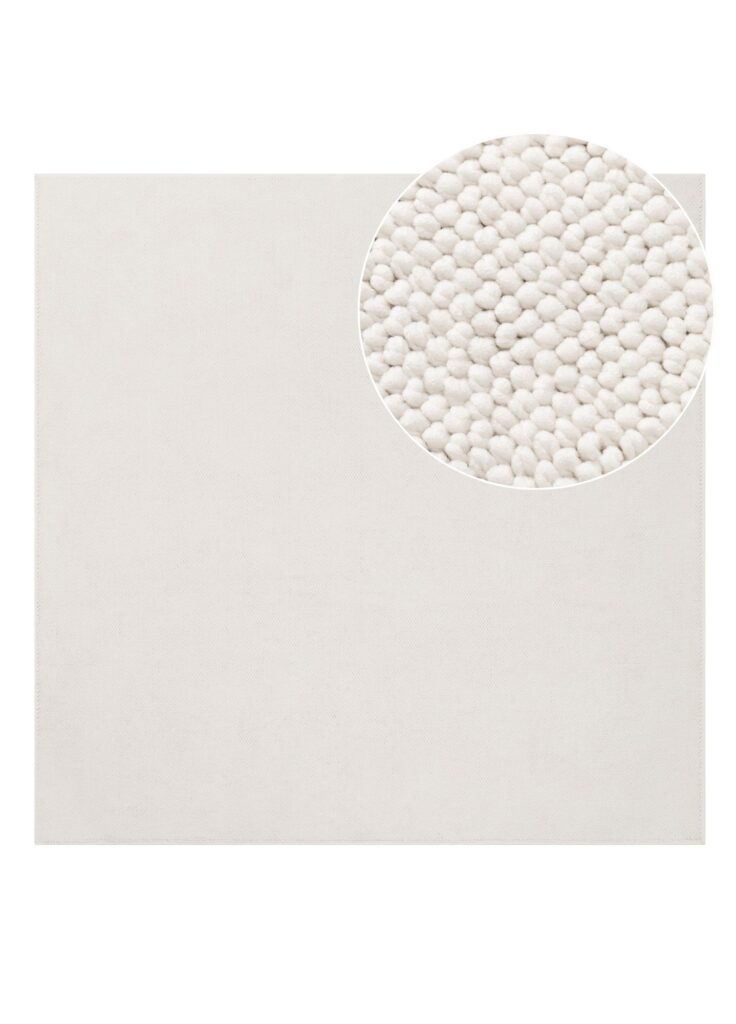 Tapis Agra Carré Crème Moderne